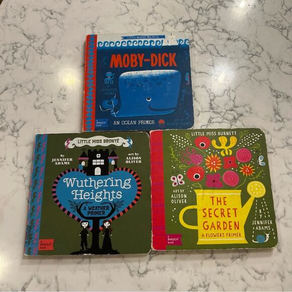 Lot of 3 Babylit Books Wuthering Heights Moby Dick The Secret Garden Baby Kids - Picture 1 of 11